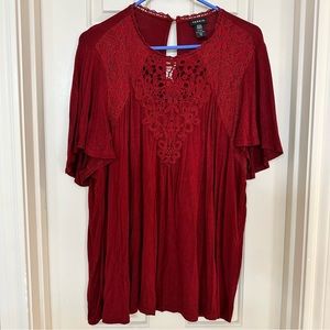 Torrid Wine Lace Top